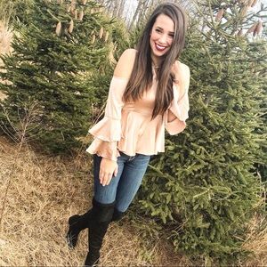 Belle Sleeve Cold Shoulder Top